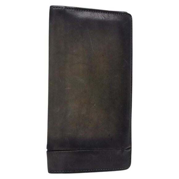 Berluti Long Wallet Leather Black Auth bs23508 - Picture 1 of 15